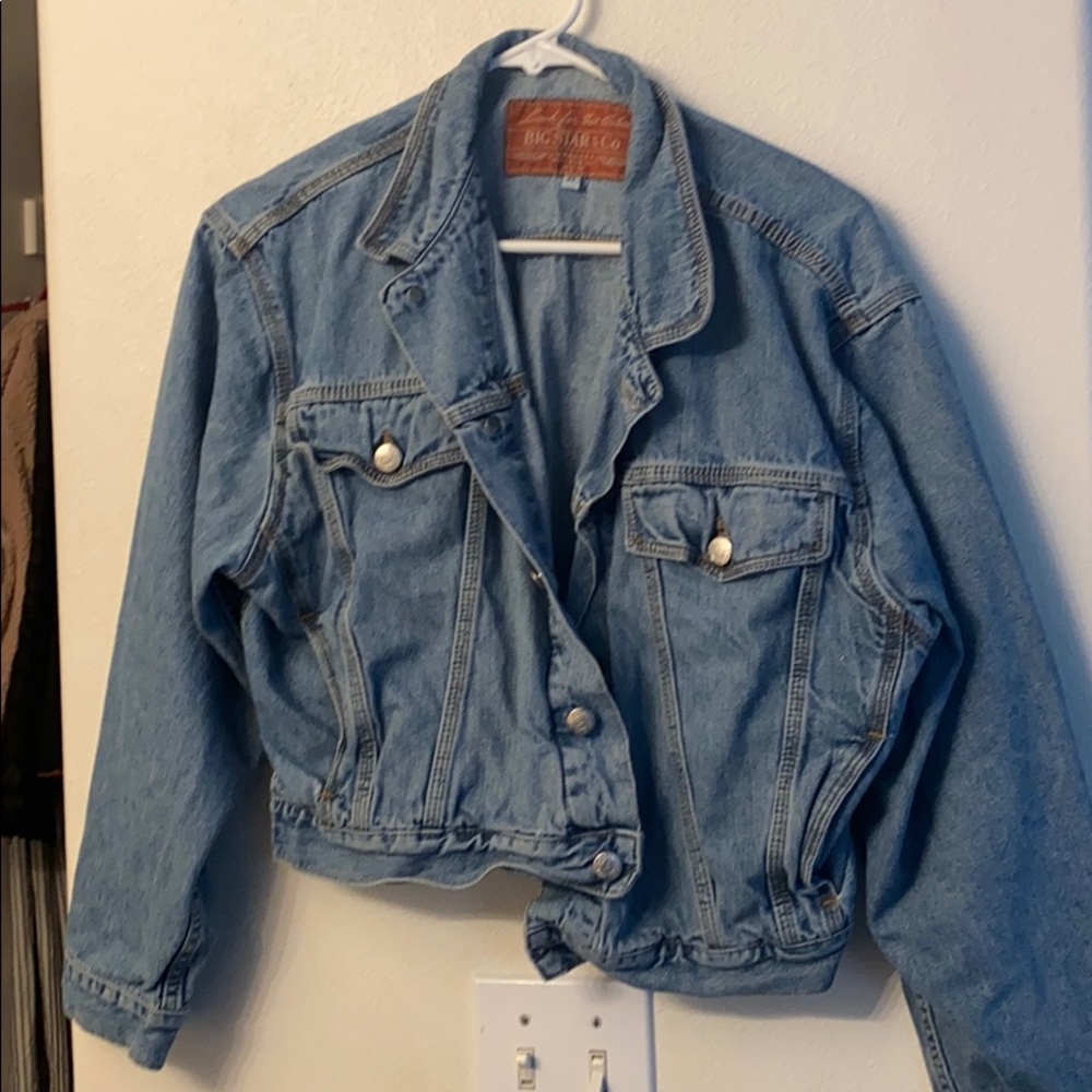 Big star cropped denim jacket